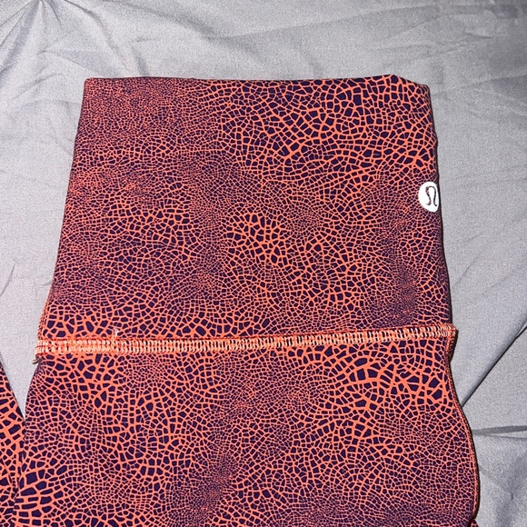 Lululemon Athletica Orange Blue Patterned High Rise Leggings - Picture 4 of 9